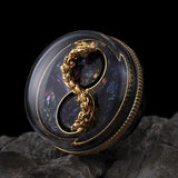 Pearl Shell Car Perfume Diffuser with Artisan Dragon Design 66x66x50mm Wind-Powered Automatic Spinning Natural Fragrance Diffusion