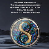 Pearl Shell Car Perfume Diffuser with Artisan Dragon Design 66x66x50mm Wind-Powered Automatic Spinning Natural Fragrance Diffusion