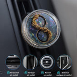 Pearl Shell Car Perfume Diffuser with Artisan Dragon Design 66x66x50mm Wind-Powered Automatic Spinning Natural Fragrance Diffusion