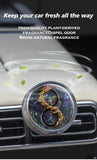 Pearl Shell Car Perfume Diffuser with Artisan Dragon Design 66x66x50mm Wind-Powered Automatic Spinning Natural Fragrance Diffusion